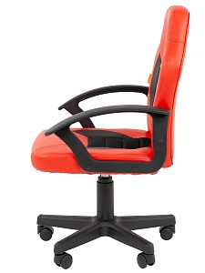 Детское компьютерное кресло CHAIRMAN KIDS 111, экокожа, красный/черный